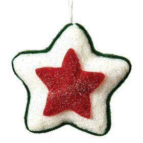 Κρεμαστό Χριστουγεννιάτικο Στολίδι Αστέρι 10 x 3 x 10(h)cm